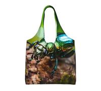WBQLSL Borsa a tracolla con coleottero, comoda da trasportare, adatta per shopping, lavoro e studio, nera, taglia unica