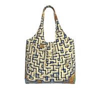 WBQLSL Borsa a tracolla con mappa del tesoro labirinto, comoda da trasportare, adatta per shopping, lavoro e studio, nera, taglia unica