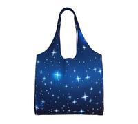 WBQLSL Borsa a tracolla con motivo a stelle blu, comoda da trasportare, adatta per shopping, lavoro e studio