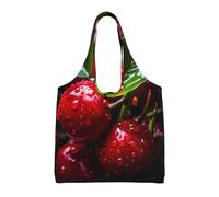 WBQLSL Borsa a tracolla con stampa di frutta post-raccolta, adatta per borse di tela robuste, borse della spesa, nera, taglia unica