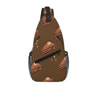 WBQLSL Borsa a tracolla da viaggio con motivo bandiera canadese, perfetta per pendolari quotidiani, ciclismo, escursionismo e avventure urbane, Torta al cioccolato quadrati, One Size