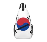 WBQLSL Borsa a tracolla da viaggio con motivo bandiera della Slovenia, perfetta per pendolari quotidiani, ciclismo, escursionismo e avventure urbane, Bandiera della Repubblica di Corea, One Size