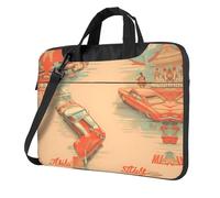 WBQLSL Borsa a tracolla e valigetta per computer portatile con stampa, facile da trasportare per viaggi di lavoro e lavoro, Nero , 13 inch