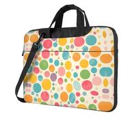 WBQLSL Borsa a tracolla e valigetta per laptop con stampa a pois su tutta la superficie, facile da trasportare per viaggi di lavoro e lavoro, Nero , 14 inch