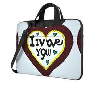 WBQLSL Borsa a tracolla e valigetta per laptop con stampa confessioni d'amore, facile da trasportare per viaggi d'affari e lavoro, Nero , 14 inch