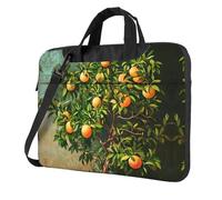 WBQLSL Borsa a tracolla e valigetta per laptop con stampa di albero del frutto della passione, facile da trasportare per viaggi di lavoro e lavoro, Nero , 14 inch