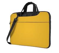 WBQLSL Borsa a tracolla e valigetta per laptop con stampa in oro tinta unita, facile da trasportare per viaggi di lavoro e lavoro, Nero , 14 inch
