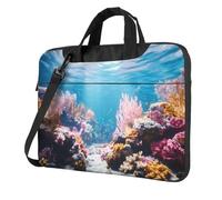 WBQLSL Borsa a tracolla e valigetta per laptop con stampa Ocean Coral Reef, facile da trasportare per viaggi di lavoro e lavoro, Nero , 13 inch