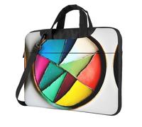 WBQLSL Borsa a tracolla e valigetta rotonda per computer portatile, facile da trasportare per viaggi di lavoro e lavoro, Nero , 13 inch