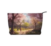 WBQLSL Borsa cosmetica con motivo a quattro lune: pochette leggera e compatta con chiusura a cerniera, borsa per cosmetici quotidiana