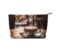 WBQLSL Borsa cosmetica in velluto a coste con caffeina, borsa da viaggio, può contenere rossetto, polvere e altri cosmetici