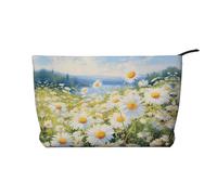 WBQLSL Borsa cosmetica in velluto a coste con fiori nazionali italiani, borsa da viaggio, può contenere rossetto, polvere e altri cosmetici