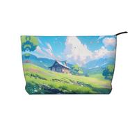 WBQLSL Borsa cosmetica modello Peak Building - pochette leggera e compatta con chiusura a cerniera, borsa per cosmetici quotidiana