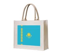 WBQLSL Borsa da spiaggia con motivo bandiera del Kazakistan, perfetta per spiaggia, picnic, viaggi e tempo libero a bordo piscina