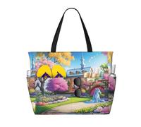 WBQLSL Borsa da viaggio da spiaggia con motivo unicorno fiaba per palestra/piscina/supermercato/viaggi brevi