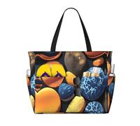 WBQLSL Borsa da viaggio gialla della spiaggia del modello dei ciottoli per la palestra/piscina/supermercato shopping/breve viaggio