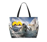 WBQLSL Borsa da viaggio per palestra, piscina, supermercato, viaggi brevi, motivo pinguino
