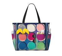 WBQLSL Borsa da viaggio rotonda della spiaggia del modello della tavolozza di colori per la palestra/piscina/supermercato shopping/breve viaggio