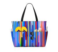 WBQLSL borsa da viaggio verticale della spiaggia del modello del colpo per la palestra/piscina/supermercato shopping/breve viaggio