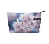 WBQLSL Borsa per cosmetici in velluto a coste con fiori nazionali giapponesi, borsa da viaggio, può contenere rossetti, cipria e altri cosmetici