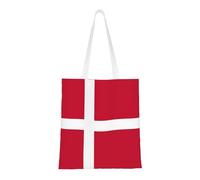 WBQLSL Borsa per la spesa con bandiera danese, borsa unisex in tela leggera, adatta per shopping, promozione di eventi, viaggi, lavoro, borsa tote riutilizzabile,