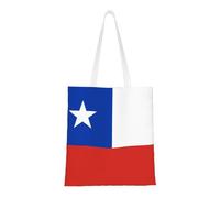 WBQLSL Borsa per la spesa con bandiera del Cile, borsa a mano unisex in tela leggera, adatta per shopping, promozione eventi, viaggi, lavoro, borsa tote riutilizzabile, nera, taglia unica
