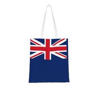 WBQLSL Borsa per la spesa con bandiera delle Isole Turks e Caicos, borsa a mano unisex in tela leggera, adatta per shopping, promozione di eventi, viaggi, lavoro, borsa tote riutilizzabile, nera