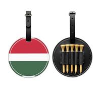 WBQLSL Borsa portaoggetti con bandiera dell'Ungheria stampata alla moda per tee da golf, design leggero per riporre rapidamente il tee