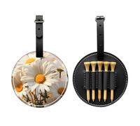 WBQLSL Borsa portaoggetti per tee da golf con stampa alla moda con fiore nazionale d'Italia, design leggero per riporre rapidamente il tee