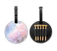 WBQLSL Borsa portaoggetti per tee da golf con stampa alla moda con fiori close-up - design leggero per riporre rapidamente il tee