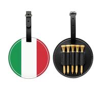 WBQLSL Borsa portaoggetti per tee da golf stampata alla moda con bandiera italiana, design leggero per riporre rapidamente il tee