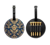 WBQLSL Borsa portaoggetti per tee da golf stampata alla moda con motivo damascato, design leggero per riporre rapidamente il tee