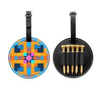 WBQLSL Borsa portaoggetti per tee da golf stampata alla moda con puzzle numerico, design leggero per una rapida conservazione del tee