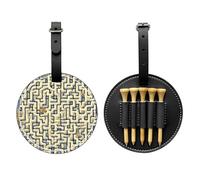 WBQLSL Borsa portaoggetti per tee da golf stampata con mappa del tesoro labirinto, design leggero per riporre rapidamente il tee