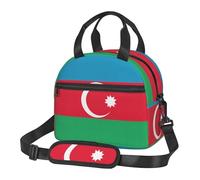 WBQLSL Borsa termica per il pranzo con stampa bandiera dell'Azerbaigian, adatta per impiegati e studenti