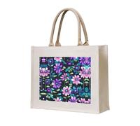 WBQLSL Borsa tote in tela stampata camelia viola La borsa da spiaggia può essere utilizzata per riporre oggetti, picnic, spiaggia, piscina e altre scene.