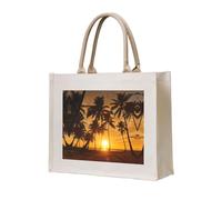 WBQLSL Borsa tote in tela stampata con palma da cocco La borsa da spiaggia può essere utilizzata per riporre oggetti, picnic, spiaggia, piscina e altre scene.