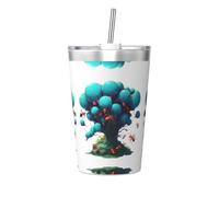 WBQLSL Bottiglia da viaggio con stampa Neon Ant Colony, bottiglia d'acqua portatile, per ufficio e auto, sport, da viaggio