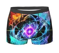 WBQLSL Boxer a otto dimensioni con stampa spaziale, comodi da indossare tutti i giorni e a casa, Nero , M