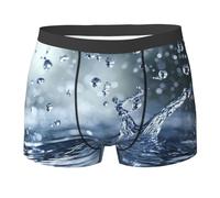 WBQLSL Boxer con stampa a gocce d'acqua, comodi da indossare tutti i giorni e a casa, Nero , XXL