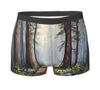 WBQLSL Boxer con stampa Mangroves in the mist - Comodo per casa, pendolari e sport -, Nero , M
