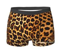 WBQLSL Boxer da uomo con motivo a righe su leopardi, ad asciugatura rapida, traspirante e comodo da indossare tutti i giorni, Nero , M