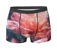 WBQLSL Boxer da uomo con petali di cristallo, ad asciugatura rapida, traspiranti e comodi da indossare tutti i giorni, Nero , XL