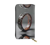 WBQLSL Braccialetto realistico Elegante portafoglio in pelle, 19 x 10,5 cm lungo portamonete con cerniera, comodo portafoglio per contanti da viaggio