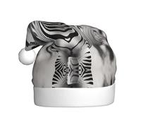 WBQLSL branco di zebre, cappello di Babbo Natale stampato, decorazione per feste di Natale/Capodanno, cappello da spettacolo teatrale