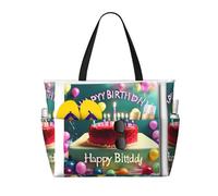 WBQLSL Buon compleanno Bella borsa da viaggio spiaggia modello per palestra/piscina/supermercato shopping/breve viaggio