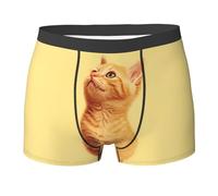 WBQLSL Butter Cat Patterns - Boxer da uomo ad asciugatura rapida, traspiranti e comodi da indossare tutti i giorni, Nero , XL