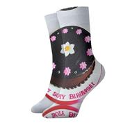 WBQLSL Calzini casual a metà polpaccio con motivo torta al cioccolato nero, caldi, confortevoli, traspiranti, delicati sulla pelle, versatili per OutingsV