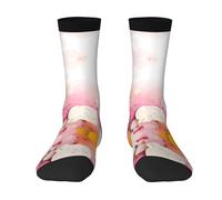 WBQLSL Calzini sportivi traspiranti in carta con frammenti di colore - Calzini elasticizzati a metà polpaccio, adatti per fitness e abbigliamento casual.