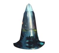 WBQLSL Capo Cosplay con cappuccio | La Città sull'Acqua S stampa - Gioco di ruolo Costume Prop